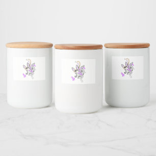 Etiqueta Para Comida Colección de Paisley Botánico de Lujo
