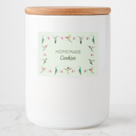 Etiqueta Para Comida Colibríes