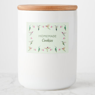 Etiqueta Para Comida Colibríes