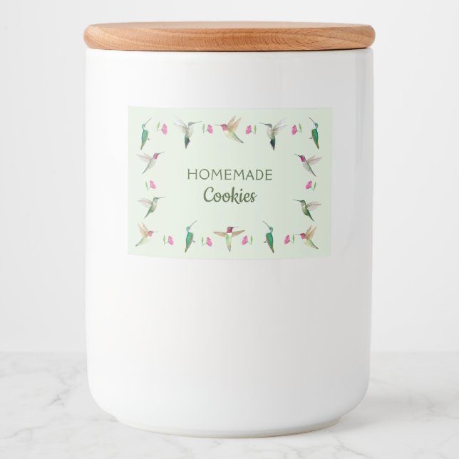 Etiqueta Para Comida Colibríes (Anverso)