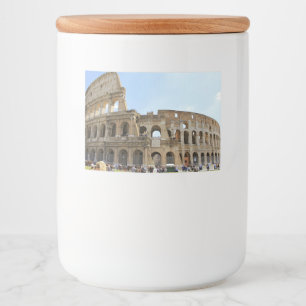 Etiqueta Para Comida Coliseo Roma Fotografía