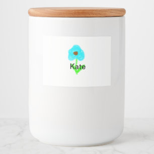 Etiqueta Para Comida Color azul verde agua añade tu nombre