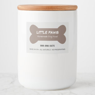 Etiqueta Para Comida Comida casera para perros Little Paws
