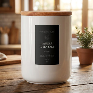 Etiqueta Para Comida Comida minimalista elegante chic en blanco y negro