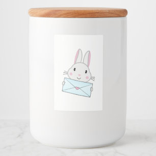 Etiqueta Para Comida Conejito lindo y adorable conejo de la carta de am