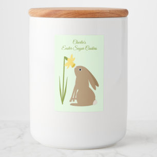 Etiqueta Para Comida Conejo conejo conejo de pascua y Personalizado de