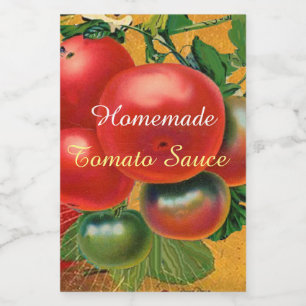 ETIQUETA PARA COMIDA COTOS DE LA COCINA DE LOS TOMATES, CANNINGS, SALSA