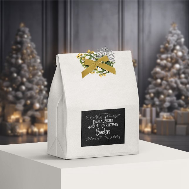 Etiqueta Para Comida Crackers caseros estéticos negros (Subido por el creador)