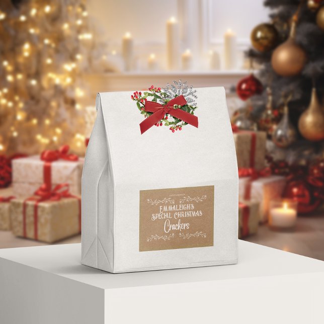 Etiqueta Para Comida Crackers caseros Marrón estético (Subido por el creador)