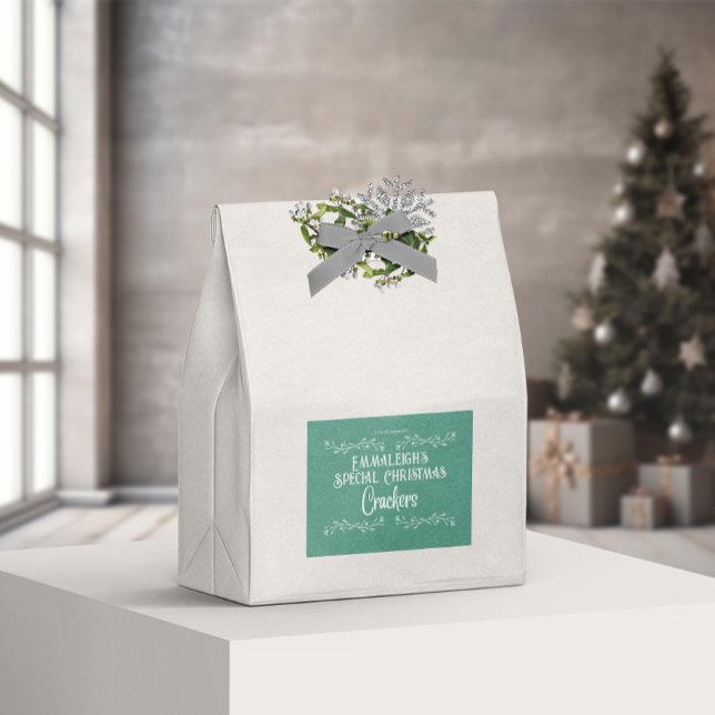 Etiqueta Para Comida Crackers caseros verde estético (Subido por el creador)