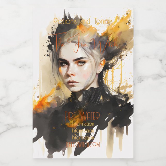 Etiqueta Para Comida Crea tu propia bruja feroz (Etiqueta única)