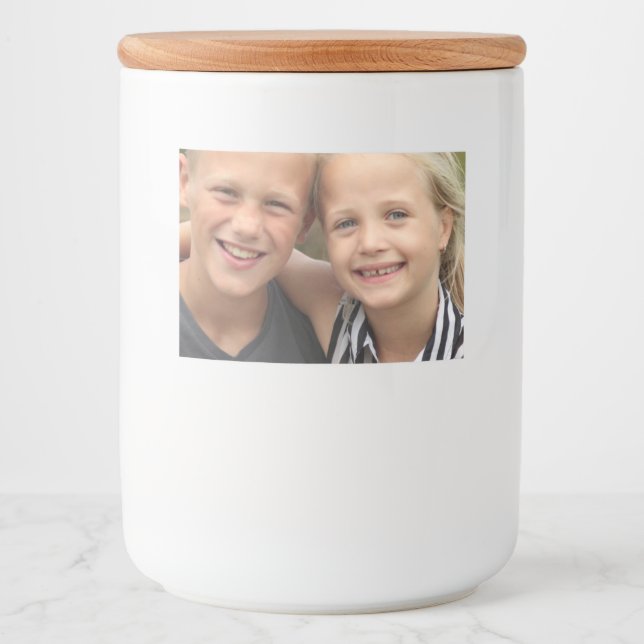 Etiqueta Para Comida Crea tu propia foto (Anverso)