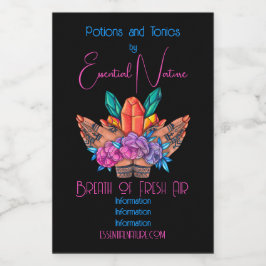 Etiqueta Para Comida Crea tu propia Henna Manos Cristales y Rosas