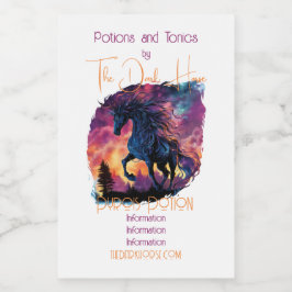 Etiqueta Para Comida Crea tu propia magia de caballo oscuro pirois