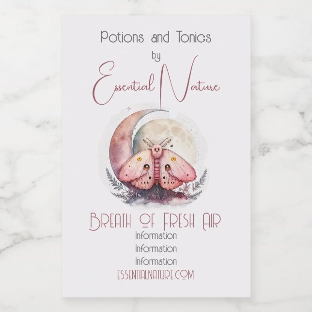 Etiqueta Para Comida Crea tu propia Moon Rosa (Etiqueta única)