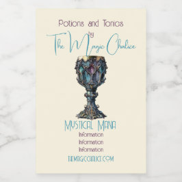 Etiqueta Para Comida Crea tu propio cáliz azul con borde dorado