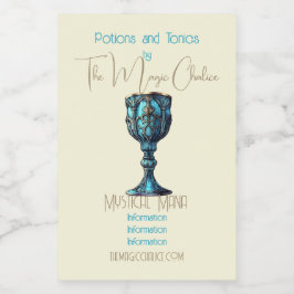 Etiqueta Para Comida Crea tu propio cáliz azul gótico