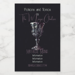 Etiqueta Para Comida Crea tu propio cáliz gótico medieval