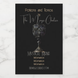 Etiqueta Para Comida Crea tu propio cáliz gótico negro