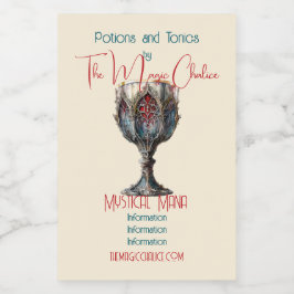 Etiqueta Para Comida Crea tu propio cáliz rojo y azul con dorado