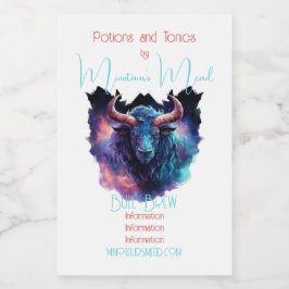 Etiqueta Para Comida Crea tu propio Minotauro Mítico