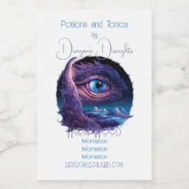 Etiqueta Para Comida Crea tu propio ojo de dragón místico