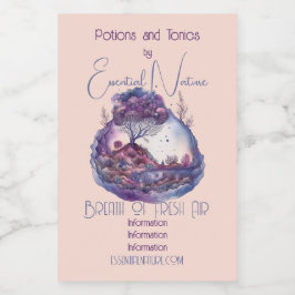 Etiqueta Para Comida Crea tu propio paisaje de fantasía púrpura