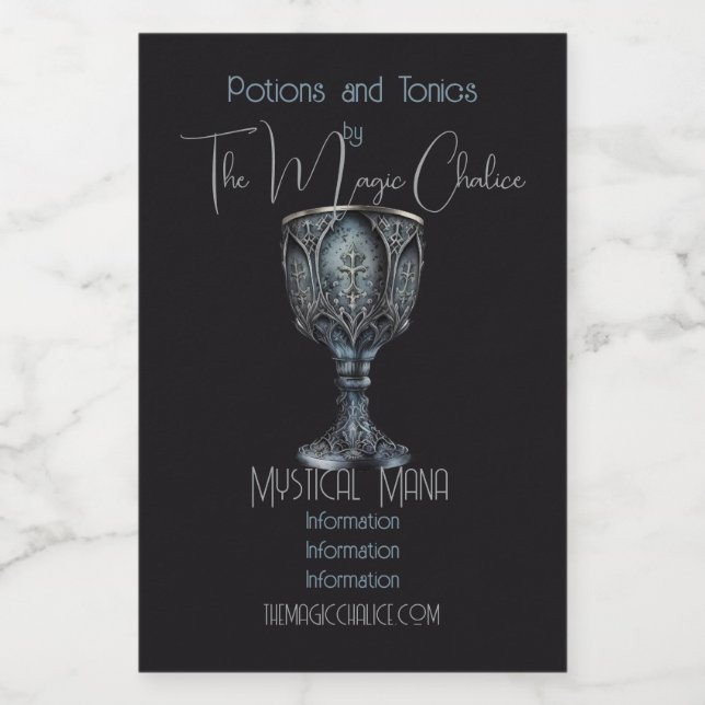 Etiqueta Para Comida Crear su propio cáliz medieval (Etiqueta única)