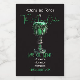 Etiqueta Para Comida Crear su propio cáliz verde esmeralda