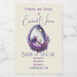 Etiqueta Para Comida Crear su propio Geode Paisaje Púrpura