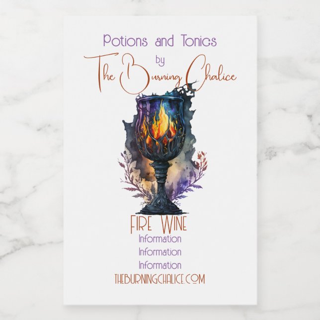 Etiqueta Para Comida Crear su propio Goblet de Incendios (Etiqueta única)