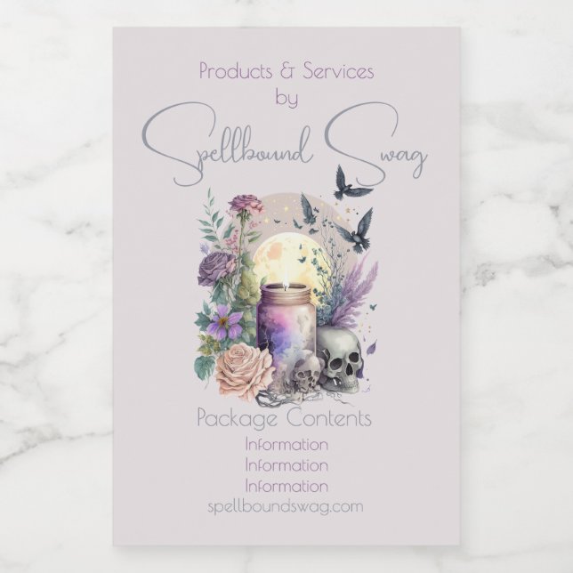 Etiqueta Para Comida Crear sus propios Rosas góticos (Etiqueta única)