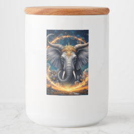 Etiqueta Para Comida Crowned Guardian of the Celestial Gate the elefant