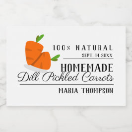 Etiqueta Para Comida Crunchy Carrochy Pickles Preserve Conserving Label