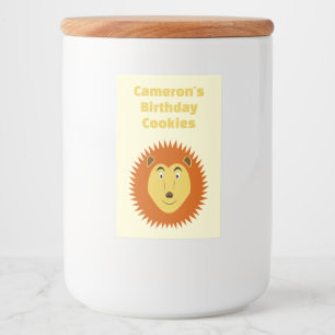 Etiqueta Para Comida Cumpleaños personalizado signo Leo León