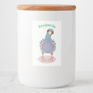 Etiqueta Para Comida Curioso ilustracion personalizado de palomas