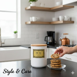 Etiqueta Para Comida Custom Elegant Monogram Name Party Favor