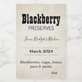 Etiqueta Para Comida Customizable Preserves BL_04sq Square Sticker