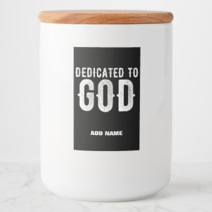 ETIQUETA PARA COMIDA DEDICADO AL TEXTO BLANCO DEL PERSONALIZABLE GUAY D