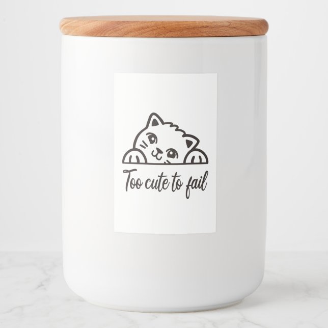 Etiqueta Para Comida Demasiado lindo para fallar (Anverso)