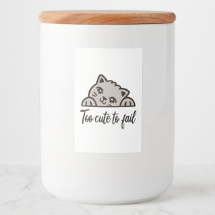 Etiqueta Para Comida Demasiado lindo para fallar