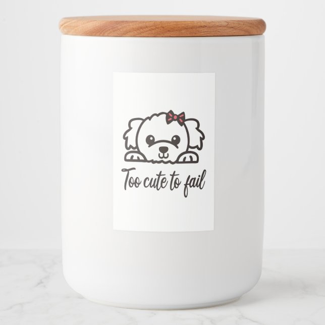 Etiqueta Para Comida Demasiado lindo para fallar (4) (Anverso)