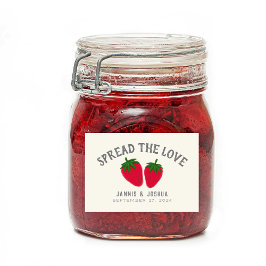 Etiqueta Para Comida Difundir el amor Strawberry Jam Couple Favor