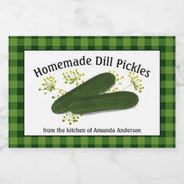 Etiqueta Para Comida Dill Pickles Plased H Food Label