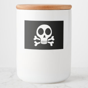 Etiqueta Para Comida Diseño de calavera pirata