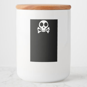 Etiqueta Para Comida Diseño de calavera pirata