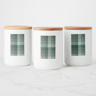 Etiqueta Para Comida Diseño de cuadros de gingham verde