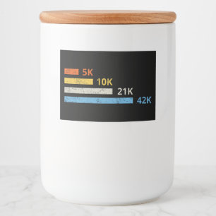 Etiqueta Para Comida Distancias de funcionamiento II - Maratón de 42K d