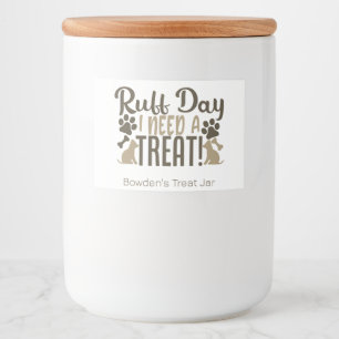 Etiqueta Para Comida Dog Treat Jar