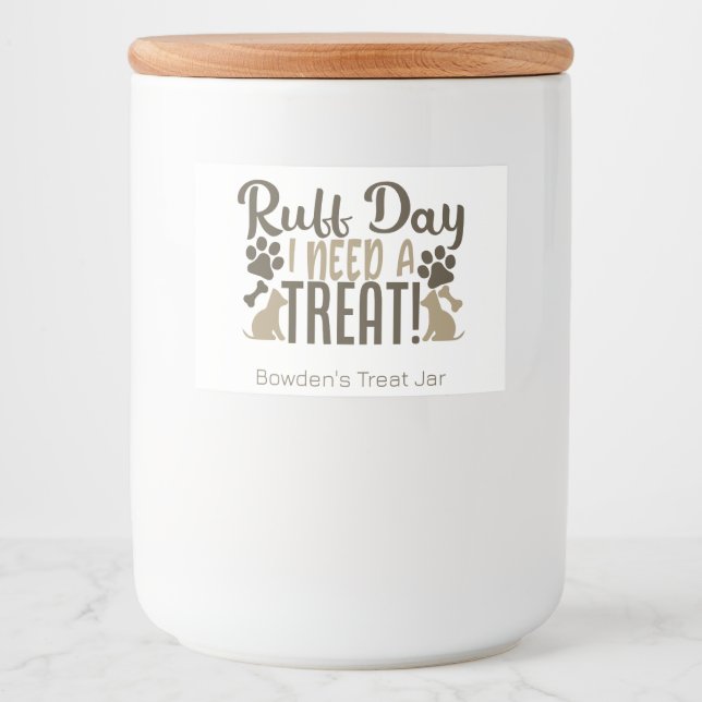 Etiqueta Para Comida Dog Treat Jar (Anverso)